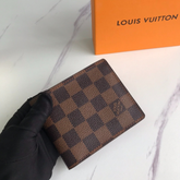 Designer LV Bifold Men Wallet Textured Brown ( Made in Italy )
